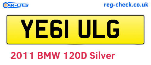 YE61ULG are the vehicle registration plates.