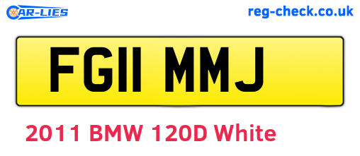 FG11MMJ are the vehicle registration plates.