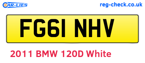 FG61NHV are the vehicle registration plates.