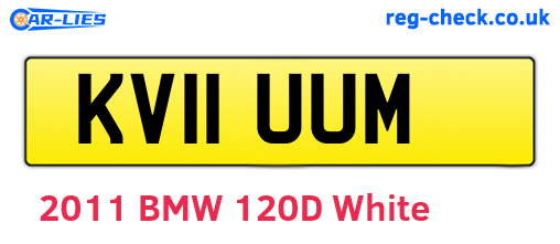 KV11UUM are the vehicle registration plates.