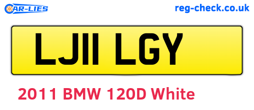 LJ11LGY are the vehicle registration plates.