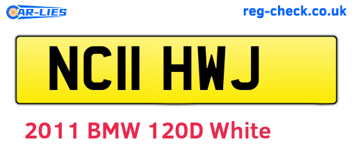 NC11HWJ are the vehicle registration plates.