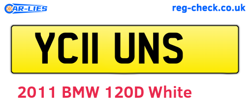 YC11UNS are the vehicle registration plates.