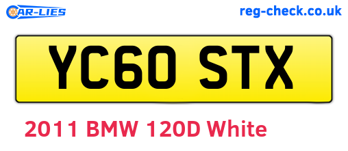 YC60STX are the vehicle registration plates.