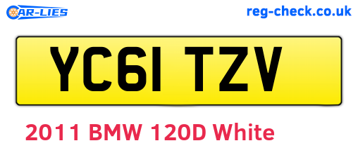 YC61TZV are the vehicle registration plates.