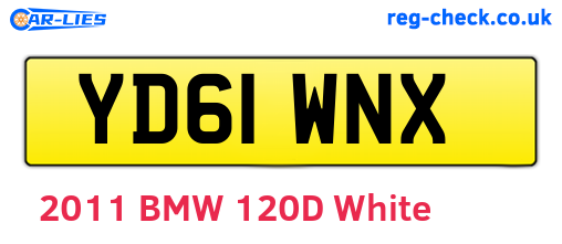 YD61WNX are the vehicle registration plates.