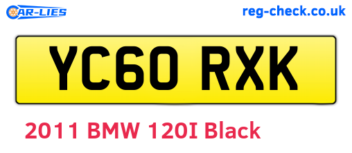 YC60RXK are the vehicle registration plates.