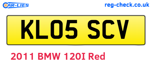 KL05SCV are the vehicle registration plates.