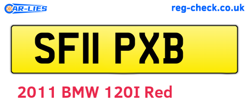 SF11PXB are the vehicle registration plates.