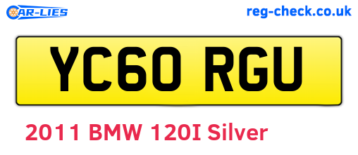 YC60RGU are the vehicle registration plates.