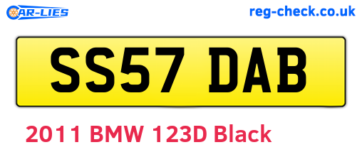 SS57DAB are the vehicle registration plates.