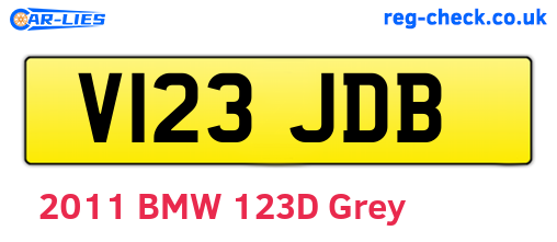 V123JDB are the vehicle registration plates.
