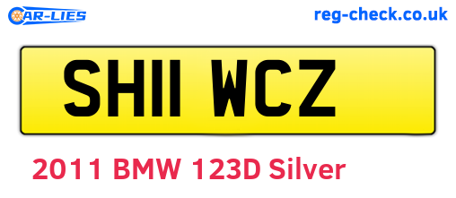 SH11WCZ are the vehicle registration plates.