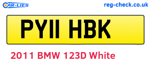 PY11HBK are the vehicle registration plates.