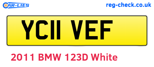 YC11VEF are the vehicle registration plates.