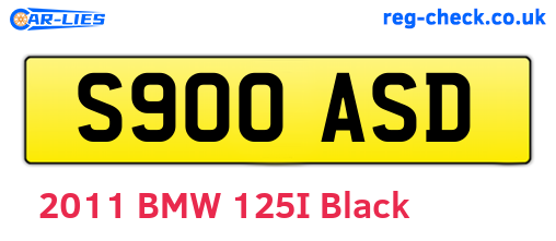 S900ASD are the vehicle registration plates.