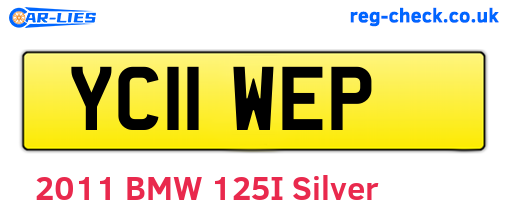 YC11WEP are the vehicle registration plates.