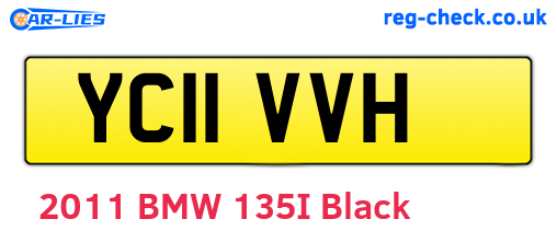 YC11VVH are the vehicle registration plates.