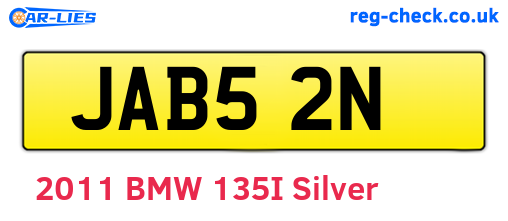 JAB52N are the vehicle registration plates.