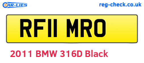 RF11MRO are the vehicle registration plates.