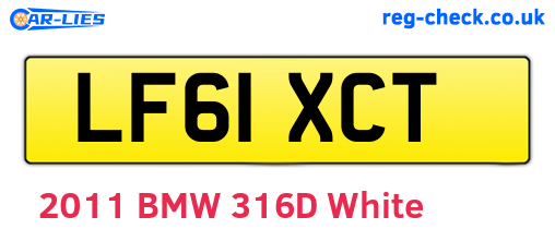 LF61XCT are the vehicle registration plates.