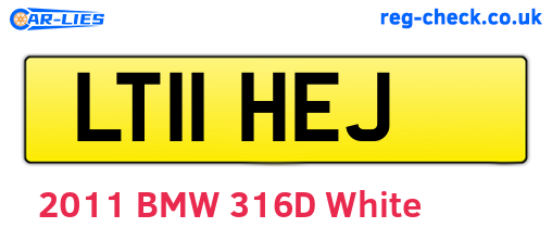 LT11HEJ are the vehicle registration plates.
