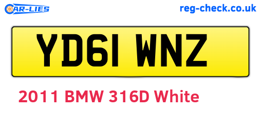 YD61WNZ are the vehicle registration plates.