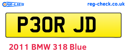 P30RJD are the vehicle registration plates.