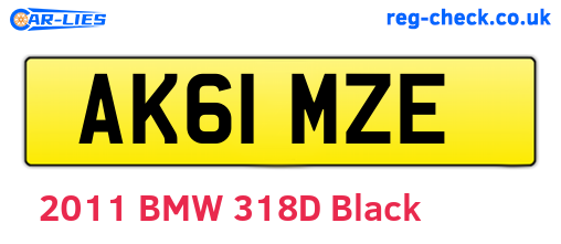 AK61MZE are the vehicle registration plates.