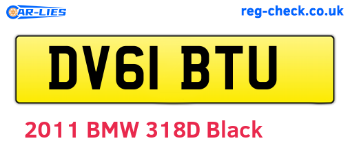 DV61BTU are the vehicle registration plates.