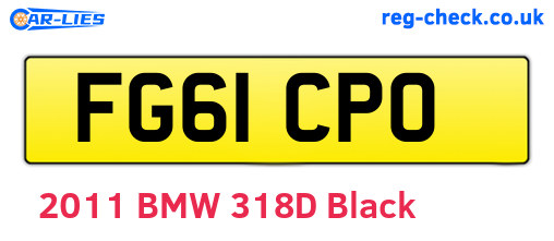 FG61CPO are the vehicle registration plates.