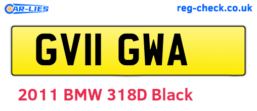 GV11GWA are the vehicle registration plates.