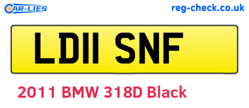 LD11SNF are the vehicle registration plates.