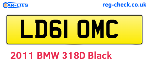 LD61OMC are the vehicle registration plates.