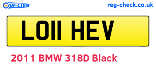 LO11HEV are the vehicle registration plates.