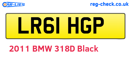 LR61HGP are the vehicle registration plates.