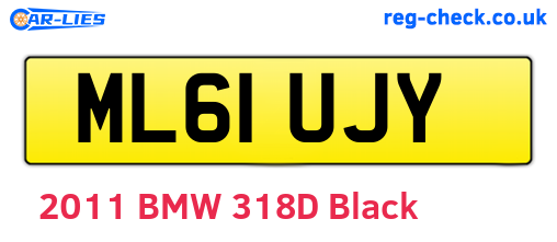 ML61UJY are the vehicle registration plates.