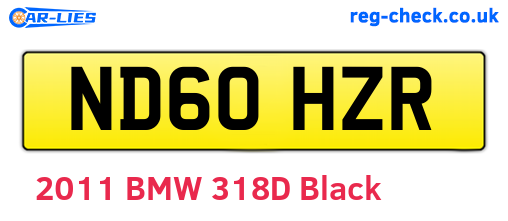 ND60HZR are the vehicle registration plates.