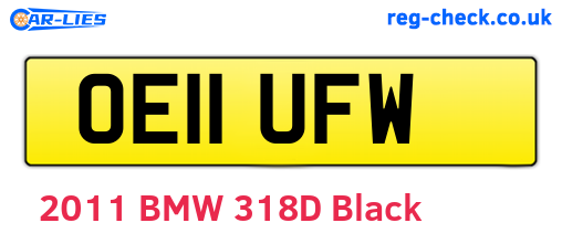 OE11UFW are the vehicle registration plates.