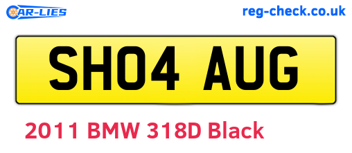 SH04AUG are the vehicle registration plates.