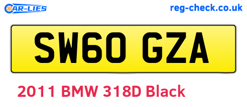 SW60GZA are the vehicle registration plates.