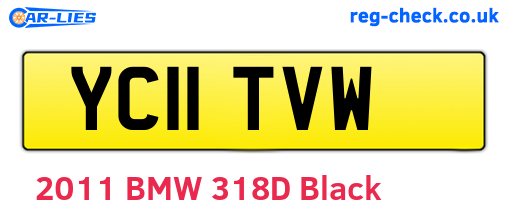 YC11TVW are the vehicle registration plates.