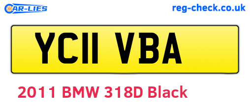 YC11VBA are the vehicle registration plates.