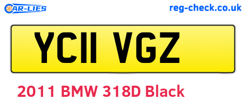 YC11VGZ are the vehicle registration plates.