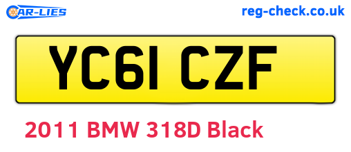YC61CZF are the vehicle registration plates.