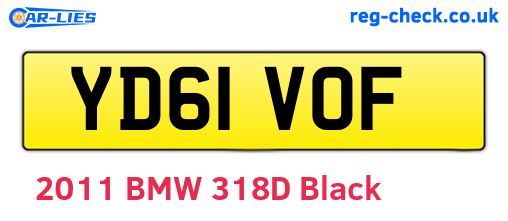 YD61VOF are the vehicle registration plates.