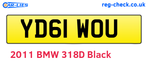 YD61WOU are the vehicle registration plates.