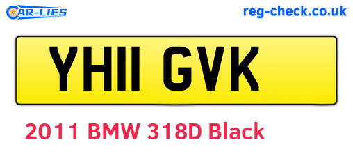 YH11GVK are the vehicle registration plates.