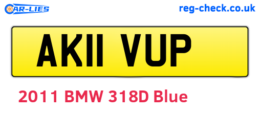 AK11VUP are the vehicle registration plates.
