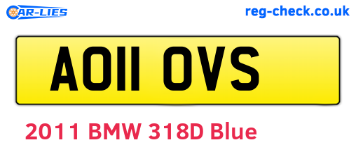 AO11OVS are the vehicle registration plates.